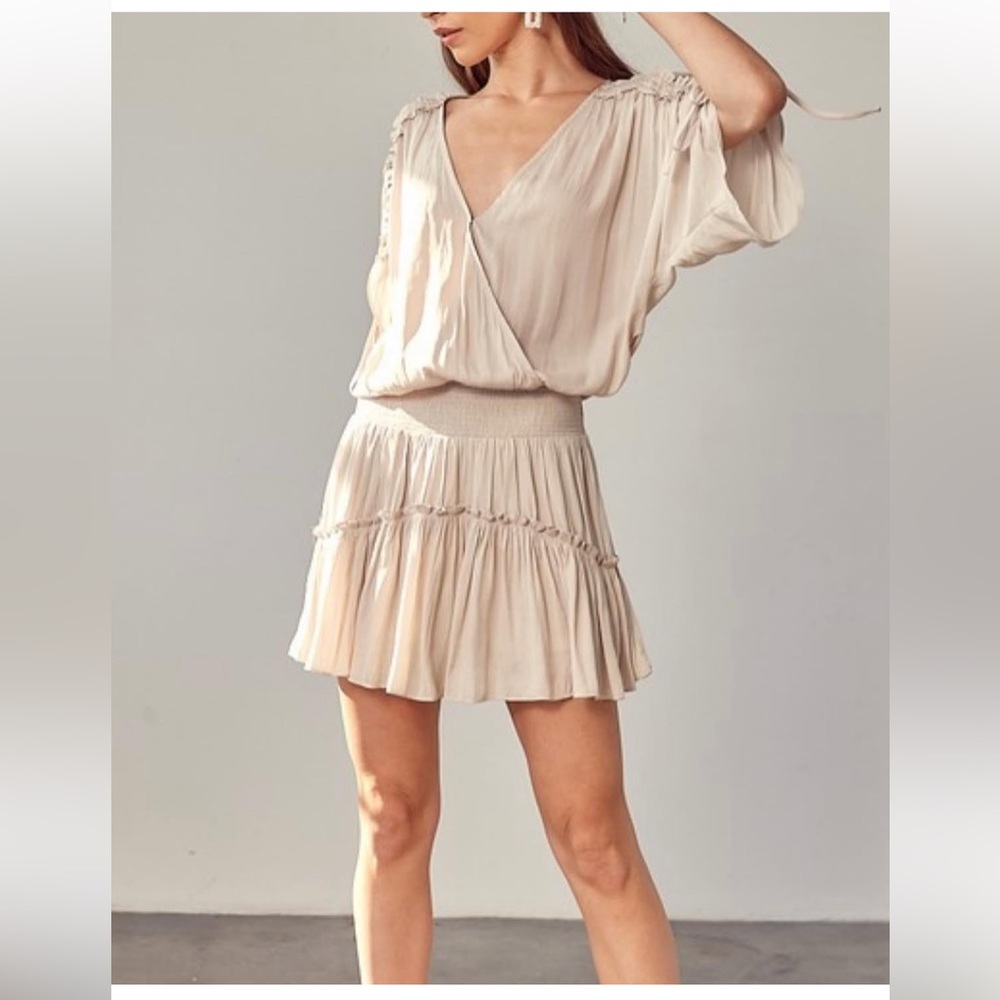 Mustard Seed Cream Mini Romper, Size Small